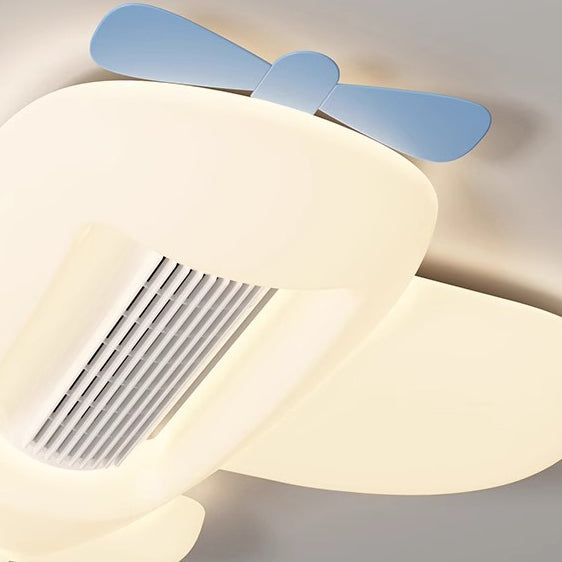 Contemporary Airplane Bladeless Flush Mount