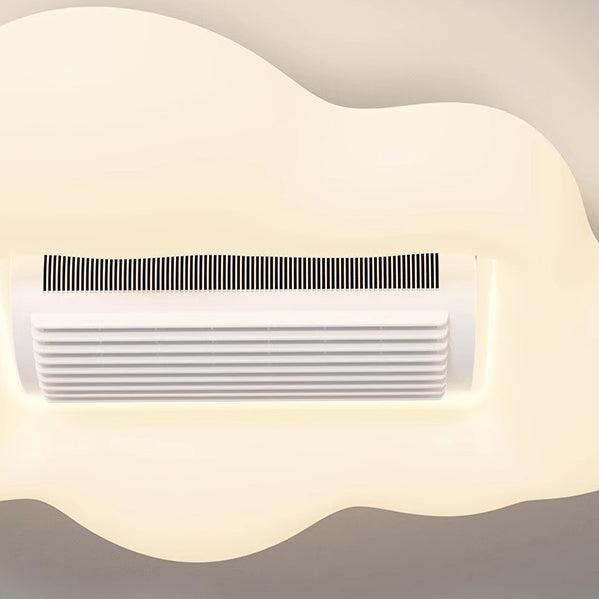 Contemporary Airplane Bladeless Flush Mount