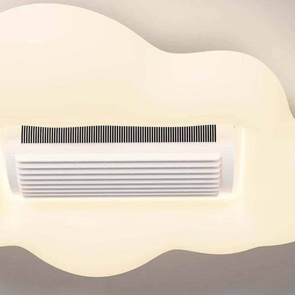Contemporary Airplane Bladeless Flush Mount