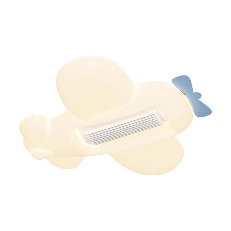 Contemporary Airplane Bladeless Flush Mount