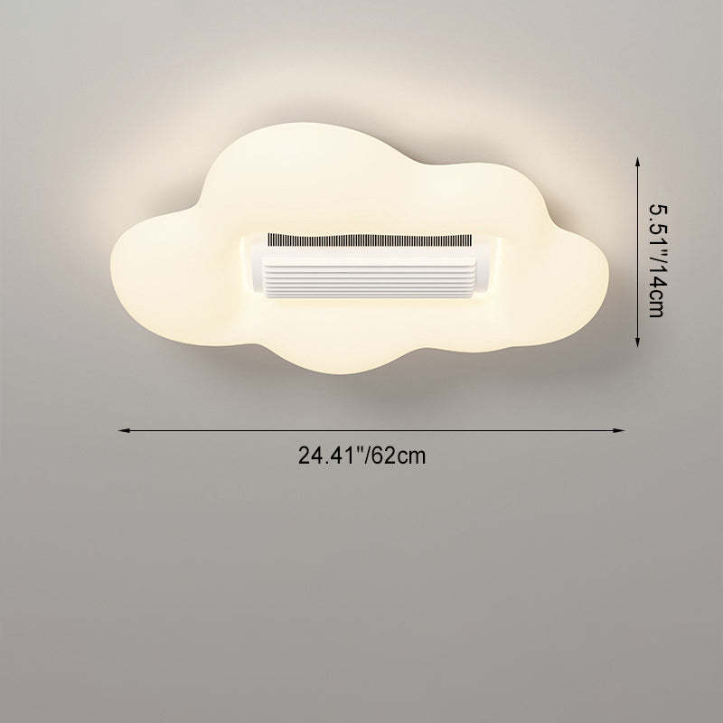 Contemporary Airplane Bladeless Flush Mount