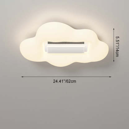 Contemporary Airplane Bladeless Flush Mount