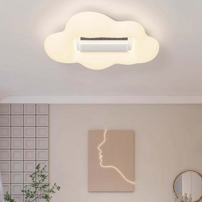 Contemporary Airplane Bladeless Flush Mount