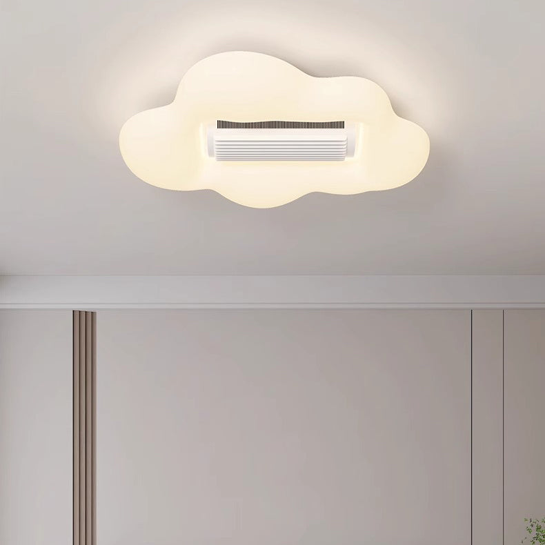 Contemporary Airplane Bladeless Flush Mount