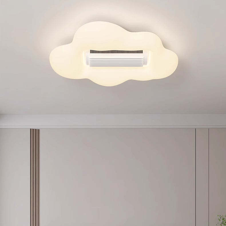 Contemporary Airplane Bladeless Flush Mount