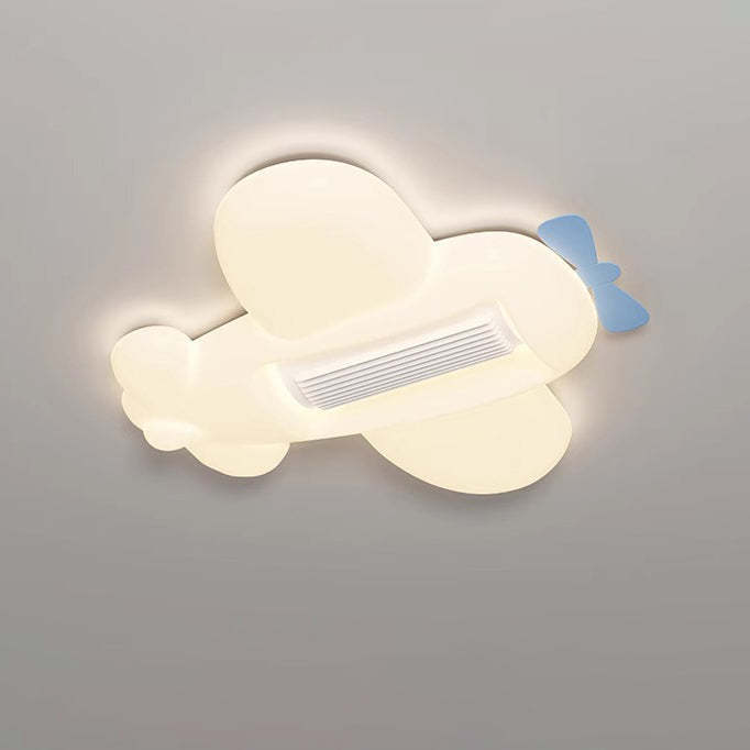 Contemporary Airplane Bladeless Flush Mount