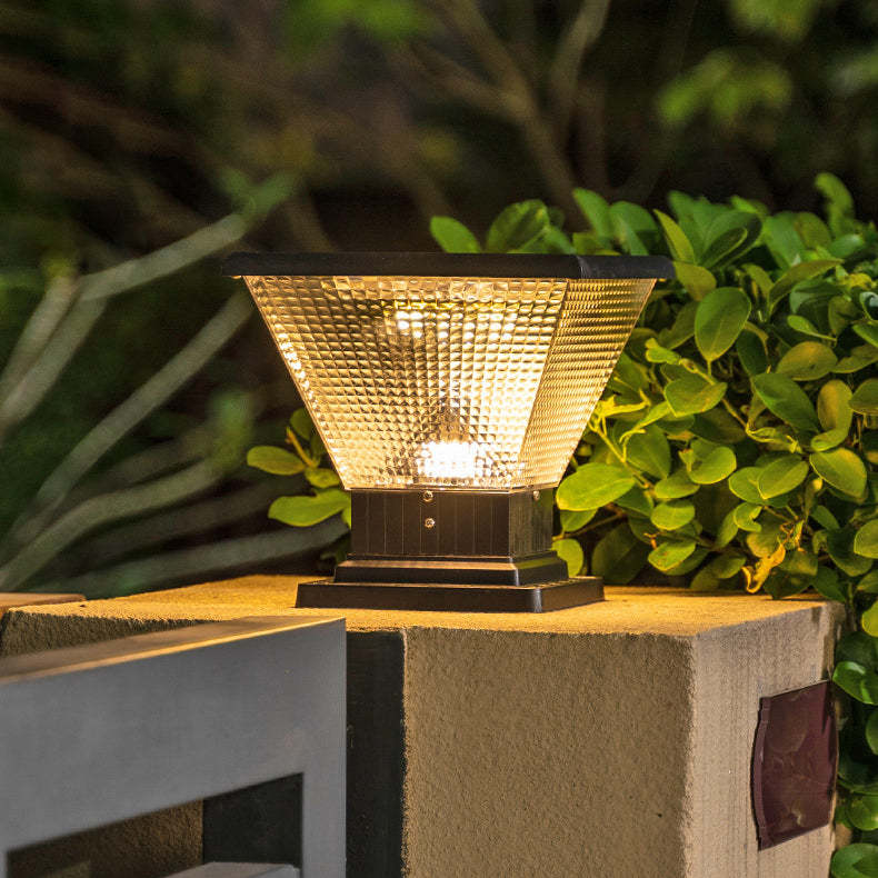 Industrial Aluminum Acrylic Round LED Outdoor Post Light