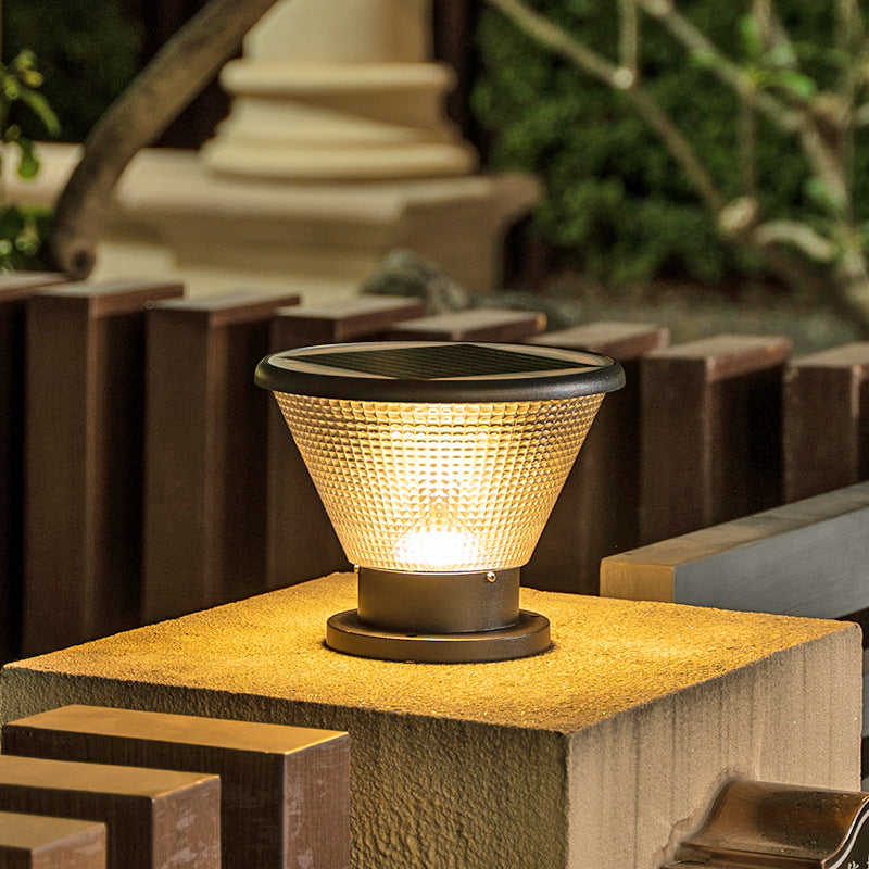 Industrial Aluminum Acrylic Round LED Outdoor Post Light