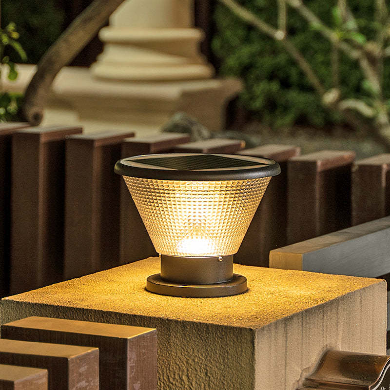 Industrial Aluminum Acrylic Round LED Outdoor Post Light