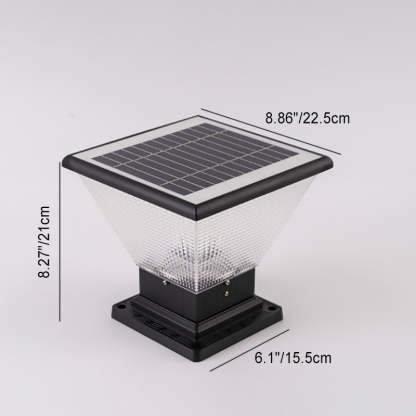 Industrial Aluminum Acrylic Round LED Outdoor Post Light — Round / 220V-240V For UK/AU / Warm Light (3000K)