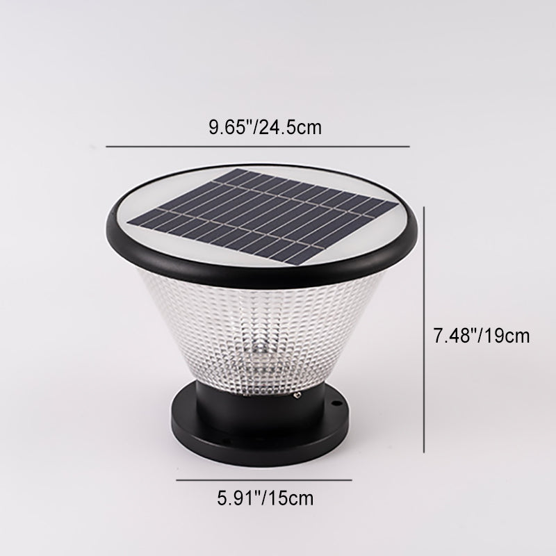 Industrial Aluminum Acrylic Round LED Outdoor Post Light