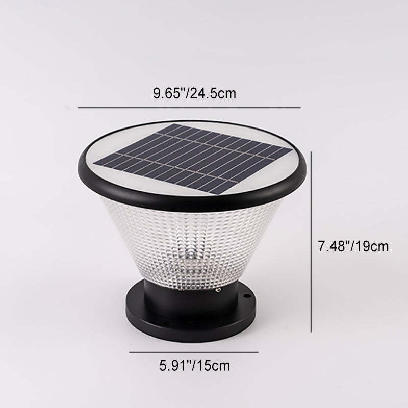 Industrial Aluminum Acrylic Round LED Outdoor Post Light