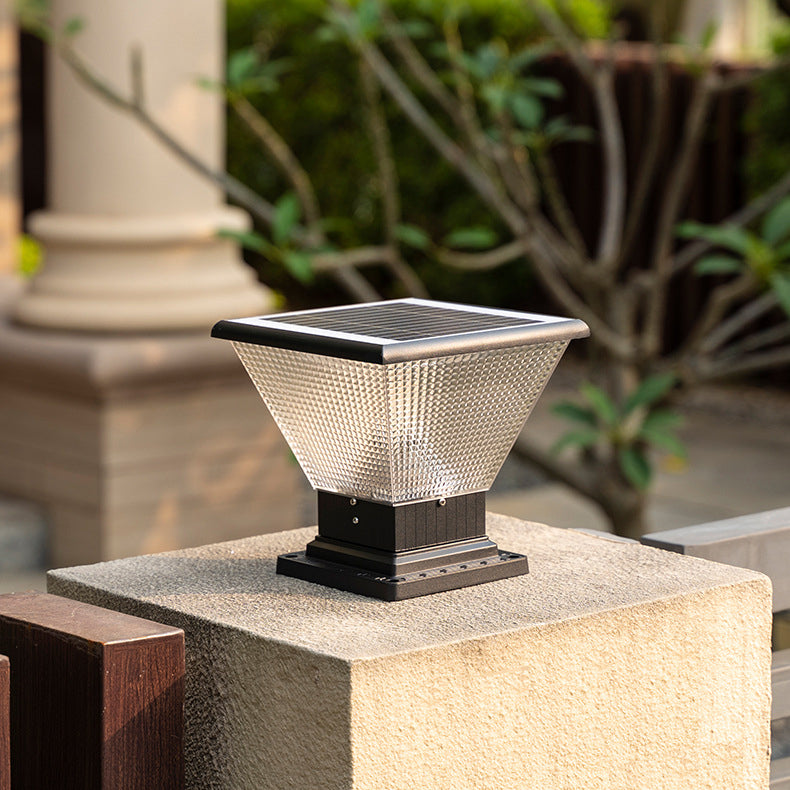 Industrial Aluminum Acrylic Round LED Outdoor Post Light
