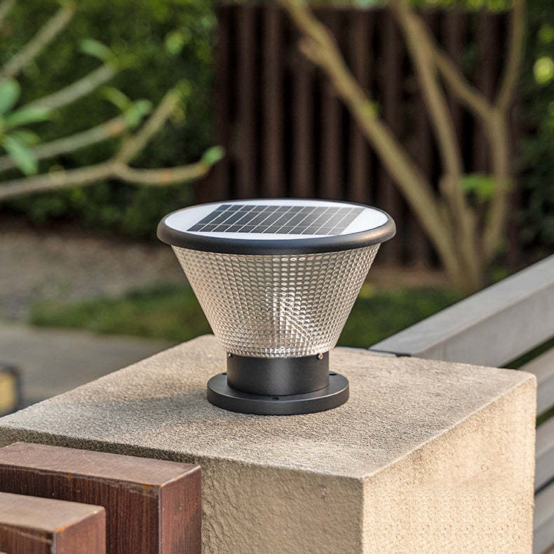 Industrial Aluminum Acrylic Round LED Outdoor Post Light