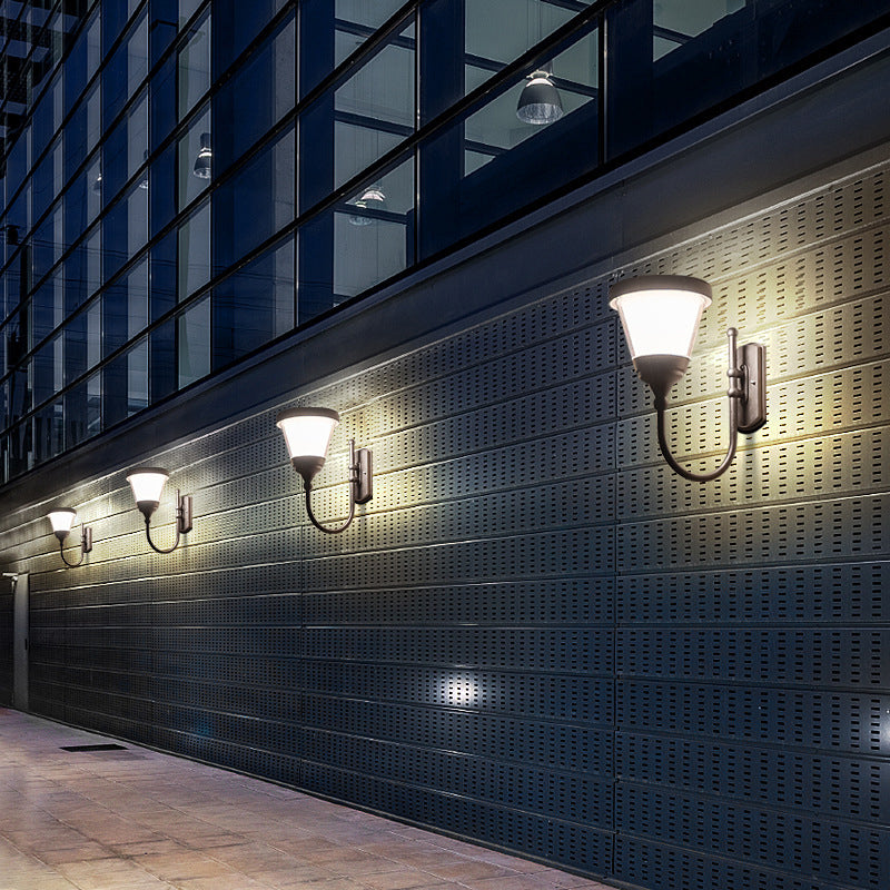 Contemporary Aluminum Arc Arm LED Wall Sconce