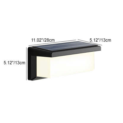 Contemporary Rectangular Solar Motion Sensor LED Wall Sconce