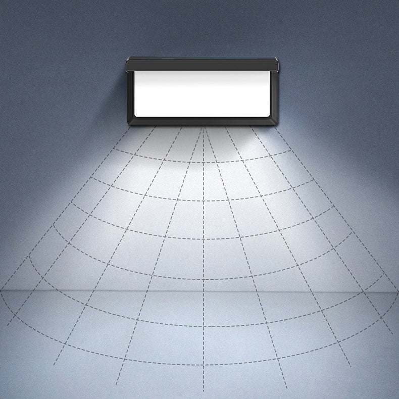 Contemporary Rectangular Solar Motion Sensor LED Wall Sconce