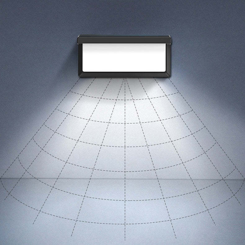 Contemporary Rectangular Solar Motion Sensor LED Wall Sconce