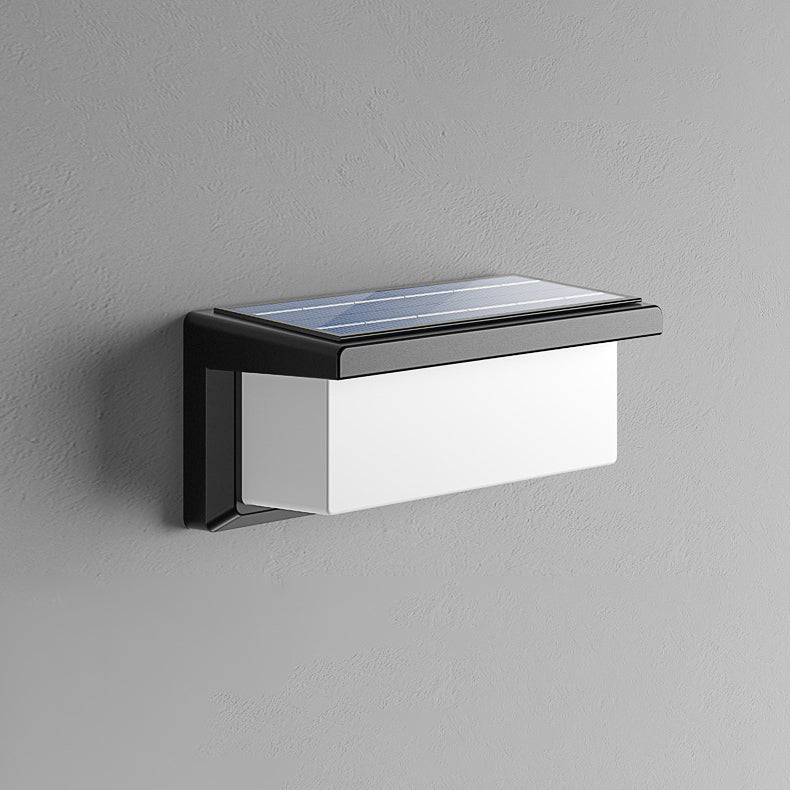 Contemporary Rectangular Solar Motion Sensor LED Wall Sconce