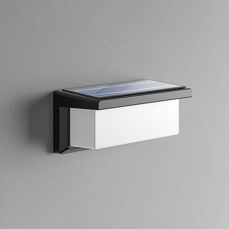 Contemporary Rectangular Solar Motion Sensor LED Wall Sconce