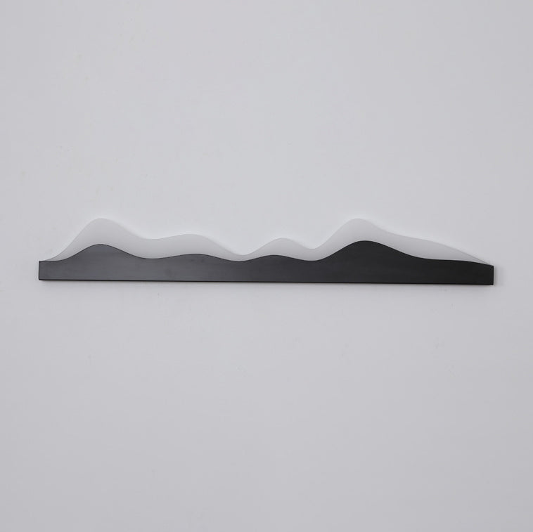 Chinese Zen Mountain Peak Iron Acrylic LED Wall Sconce