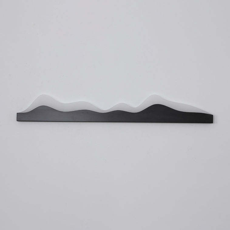 Chinese Zen Mountain Peak Iron Acrylic LED Wall Sconce