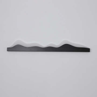 Chinese Zen Mountain Peak Iron Acrylic LED Wall Sconce