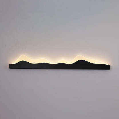 Chinese Zen Mountain Peak Iron Acrylic LED Wall Sconce