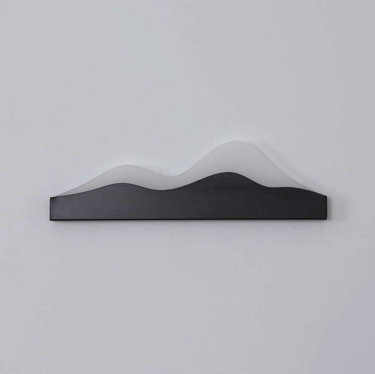 Chinese Zen Mountain Peak Iron Acrylic LED Wall Sconce