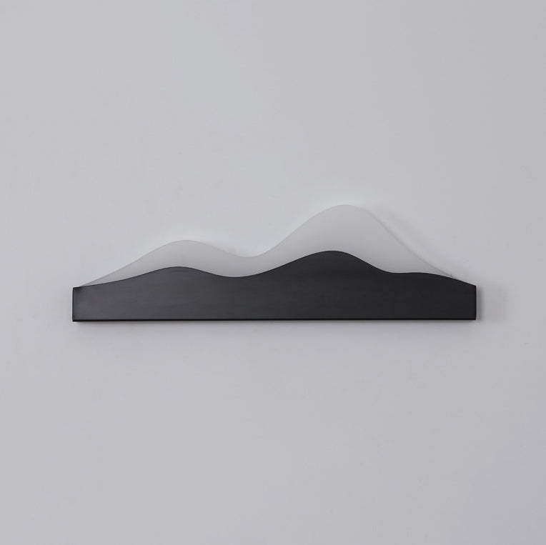 Chinese Zen Mountain Peak Iron Acrylic LED Wall Sconce