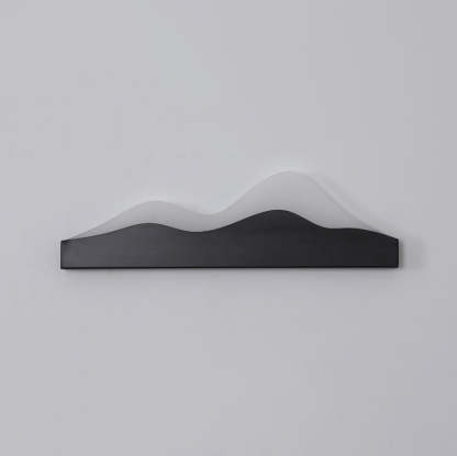 Chinese Zen Mountain Peak Iron Acrylic LED Wall Sconce