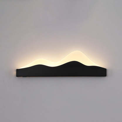 Chinese Zen Mountain Peak Iron Acrylic LED Wall Sconce