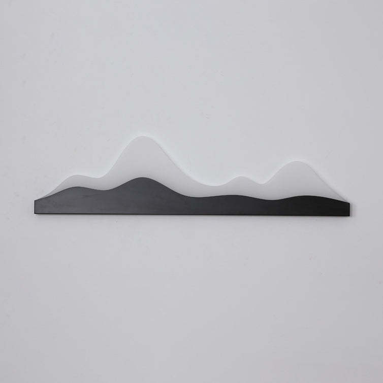 Chinese Zen Mountain Peak Iron Acrylic LED Wall Sconce