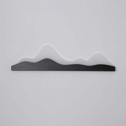 Chinese Zen Mountain Peak Iron Acrylic LED Wall Sconce