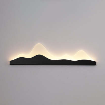 Chinese Zen Mountain Peak Iron Acrylic LED Wall Sconce