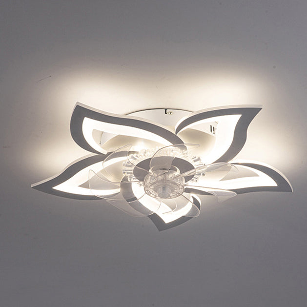 Contemporary Aluminum Fan Flush Mount
