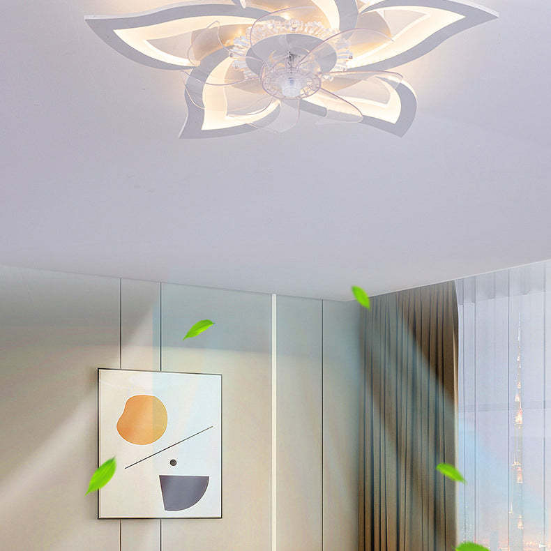 Contemporary Aluminum Fan Flush Mount