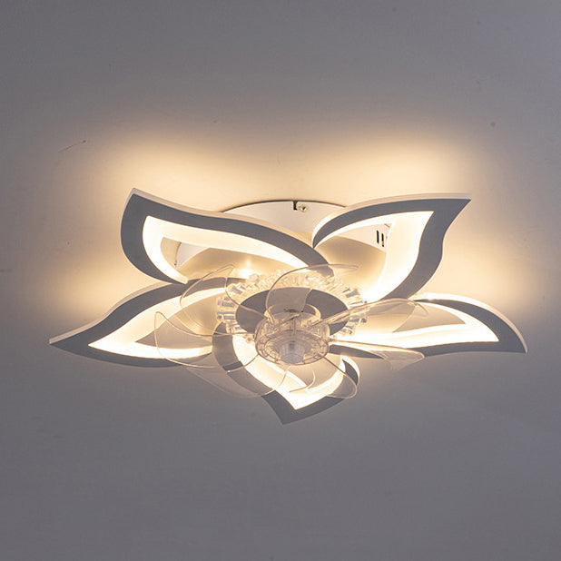 Contemporary Aluminum Fan Flush Mount