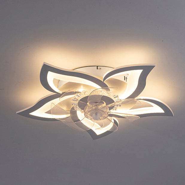 Contemporary Aluminum Fan Flush Mount