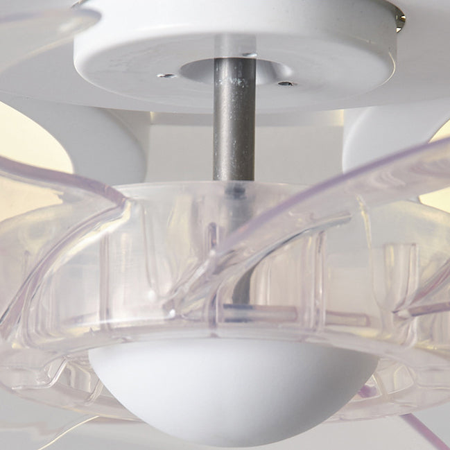 Contemporary Aluminum Fan Flush Mount — B - White / Infinitely Dimmable / 110V-120V For US/CA