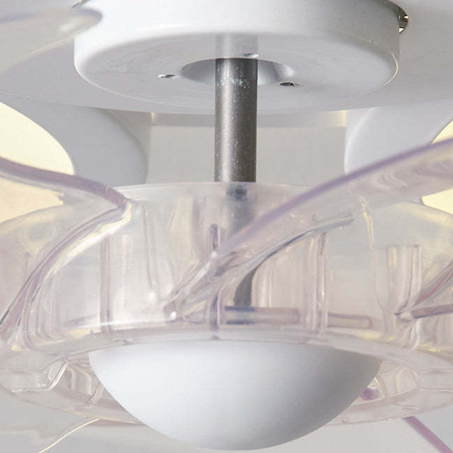Contemporary Aluminum Fan Flush Mount — B - White / Infinitely Dimmable / 110V-120V For US/CA