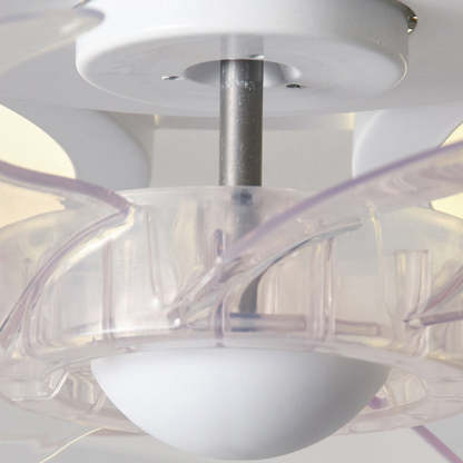Contemporary Aluminum Fan Flush Mount — B - White / Infinitely Dimmable / 110V-120V For US/CA