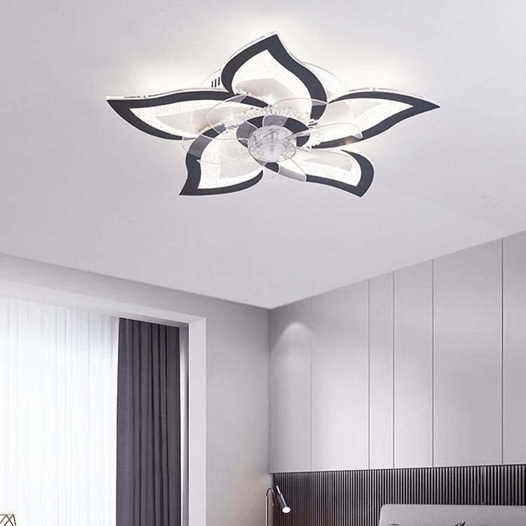 Black aluminum ceiling fans - creative — Matte Black / 110V-120V (US/CA