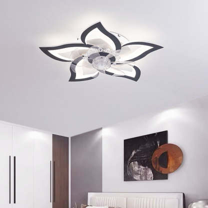 Contemporary Aluminum Fan Flush Mount