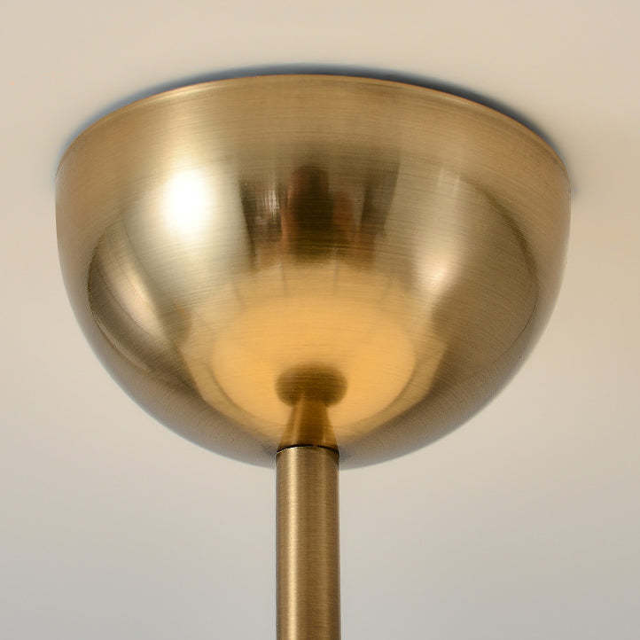 French Solid Wood Round 4-Light Ceiling Light
