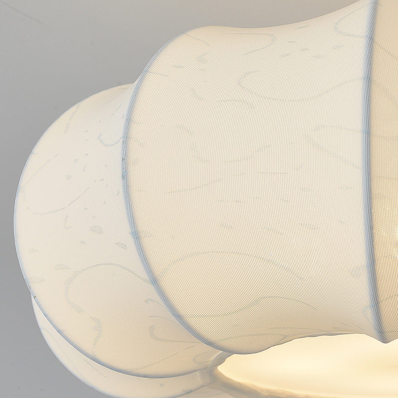 French Solid Wood Round 4-Light Ceiling Light