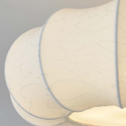 French Solid Wood Round 4-Light Ceiling Light