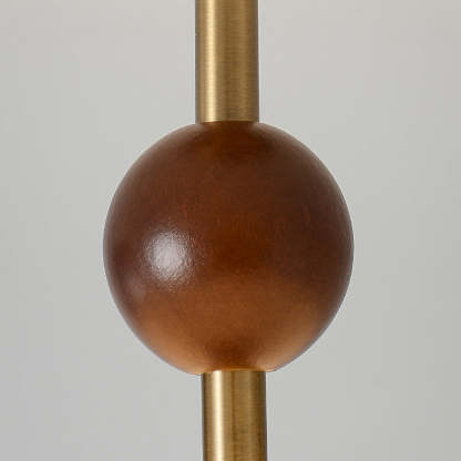 French Solid Wood Round 4-Light Ceiling Light