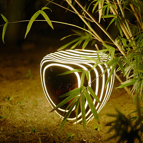 Contemporary Solar Resin Faux Outdoor Light