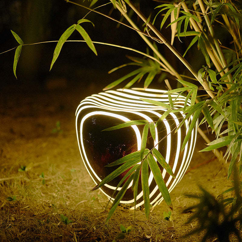 Contemporary Solar Resin Faux Outdoor Light